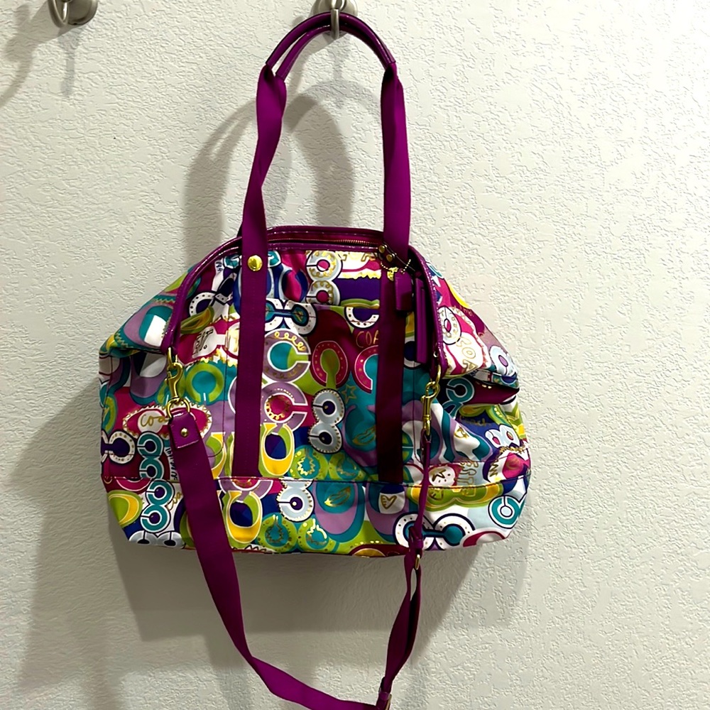 Coach women’s weekender/overnight tote and crossbody bag
